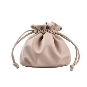 4032 Small Leather Drawstring Bucket Bag Hobo Bucket Bags and Purses